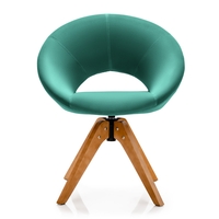 360° Swivel Velvet Accent Chair for Living Room,  Bedroom and Office-Green