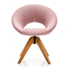 360° Swivel Velvet Accent Chair for Living Room,  Bedroom and Office-Pink