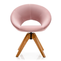 360° Swivel Velvet Accent Chair for Living Room,  Bedroom and Office-Pink