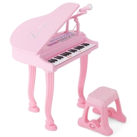 37-Key Kids Piano Keyboards with Microphone and Teaching Mode-Pink