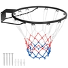 38 cm Heavy Duty Basketball Rim with All Weather Net and Mounting Hardware-Black