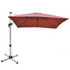 3m Cantilever Garden Parasol with Tilted Design and 360° Rotation-Burgundy