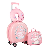4-Piece Kid’s Luggage Set Kids Journey Suitcase Set-Pink