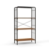 4-Tier Bookshelf Open-Back Storage Shelf with Metal Frame