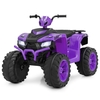 4-Wheeler Ride-On Toys with LED Lights and Wireless Connection-Purple