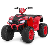 4-Wheeler Ride-On Toys with LED Lights and Wireless Connection-Red