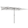 4.3 m Double-Sided Patio Umbrella with Crank Handle-Beige