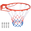 45/38 cm Heavy Duty Basketball Rim with All Weather Net and Mounting Hardware-Orange-45 cm