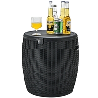 45L Cool Box Stool / Ice Box with Lid-Black