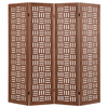 4/6 Panel Room Divider with Double Action Metal Hinges-4-Panel