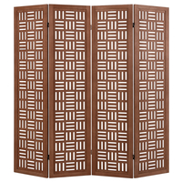 4/6 Panel Room Divider with Double Action Metal Hinges-4-Panel