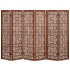 4/6 Panel Room Divider with Double Action Metal Hinges-6-Panel