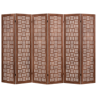 4/6 Panel Room Divider with Double Action Metal Hinges-6-Panel