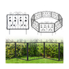 464 x 58 cm Decorative Garden Fence with 8 Panels-Black