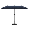 4m Double-sided Patio Umbrella with Crank Handle for Garden Pool Backyard-Navy