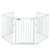 5 Panel Baby Safety Playpen Fireplace Barrier Gate Room Divider-White