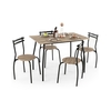 5-Piece Dining Table Set for 4 Persons-Natural