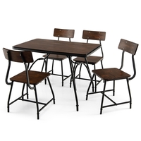 5 Piece Dining Table Set with Rectangular Kitchen Table and 4 Chairs