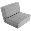 5-Position Adjustable Convertible Flip Chair with Ergonomic Back Support-Grey