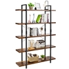 5-Tier Industrial Bookshelf with Anti-Toppling Device-Rustic Brown