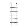 5-Tier Ladder Shelf with Steel Frame for Living Room Bedroom Office-Coffee