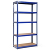 5-Tier Storage Rack with Boltless Shelving and Adjustable Shelves-Navy