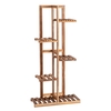 5-Tier Wood 6 Pots Plant Stand Free-standing Display Shelf