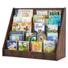 5-Tier Wooden Toddler Book Shelf Stand with Deep Compartments-Rustic Brown