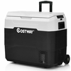 50L 2-in-1 Dual Temperature Control Portable Freezer with Wheels and Handle-White