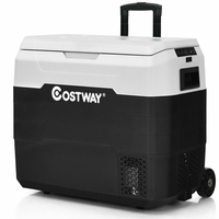 50L 2-in-1 Dual Temperature Control Portable Freezer with Wheels and Handle-White