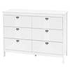 6-Drawer Dresser with Buffet Cabinet Sideboard and Kitchen Cupboard-white