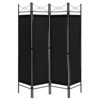 6 Feet 4-Panel Light Weight Room Divider with Polyester Cloth-Black