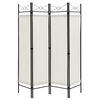 6 Feet 4-Panel Light Weight Room Divider with Polyester Cloth-White