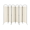 6 Panel Freestanding Folding Room Divider for Home Office-Cream