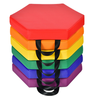 6 Pieces Kids Foam Seat Floor Cushions with Handle-Colourful