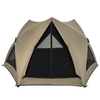 6-Sided Family Tent with Rainfly,  Skylight,  3 Doors,  3 Windows-Olive Green