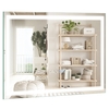 60 x 40 CM LED Bathroom Mirror with 3-Color Dimmable Lights