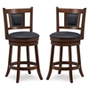 65/74 cm Swivel Bar Stool Set of 2 with Curved Backrest-30 Inches