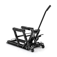 680kg Motorcycle Hydraulic Lift with 3-Level Height Adjustable Platform-Black