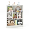 7-Cube Bookshelf with 2 Anti-Tipping Kits for Living Room and Kid’s Room-White