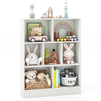 7-Cube Bookshelf with 2 Anti-Tipping Kits for Living Room and Kid’s Room-White