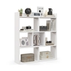 7 Cubes Open-back Bookshelf Home Storage Display Shelf-White