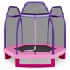 7 Feet Toddler Trampoline with Safety Enclosure Net-Pink