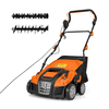 Adjustable Electric Dethatcher and Scarifier Folding Walk-Behind Weeder-Orange