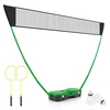 All-In-One Portable Badminton Net Set with Storage Base-Green