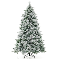 Artificial Christmas Tree with LED Lights,  8 Lighting Modes and Foldable Metal Stand-6 ft