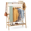 Bamboo Clothing Rack with Top Shelf-Natural
