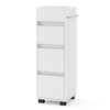 Bathroom Floor Cabinet Freestanding Storage Organizer Dresser with 3 Drawers-White