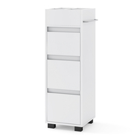 Bathroom Floor Cabinet Freestanding Storage Organizer Dresser with 3 Drawers-White