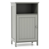 Bathroom Floor Single Door Side Cabinet with Open Compartment-Grey